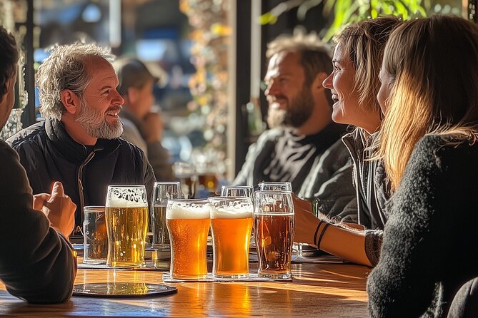 Alternative bar tour with dinner in the art district - Tram travel and a darts match