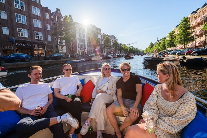 Amsterdam: German-speaking boat trip with bar on board - Westerkerk and the Anne Frank House area