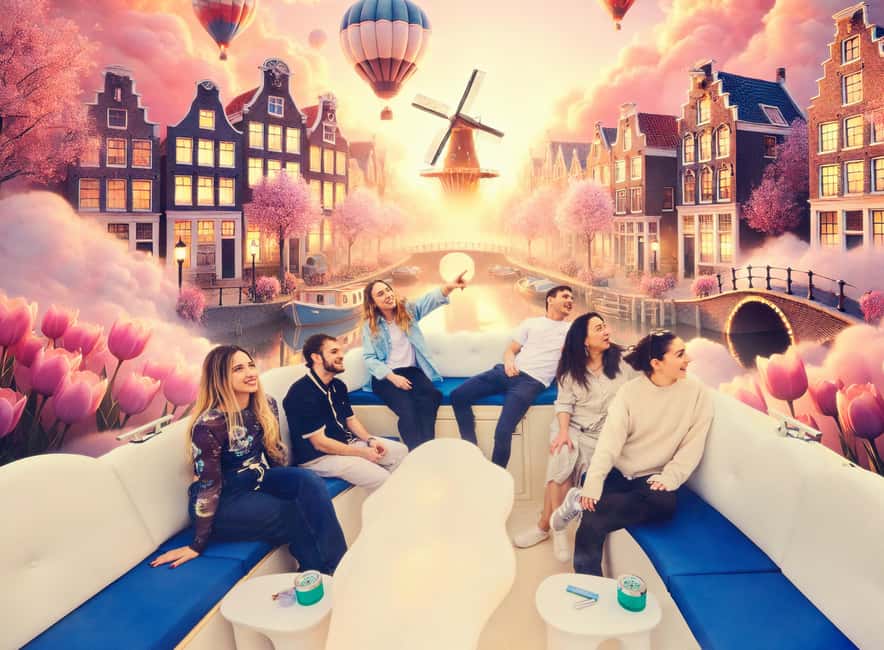 Amsterdam: Smoke & Cruise on covered Cannabis Boat With Bar - Red Light District and Centraal Station