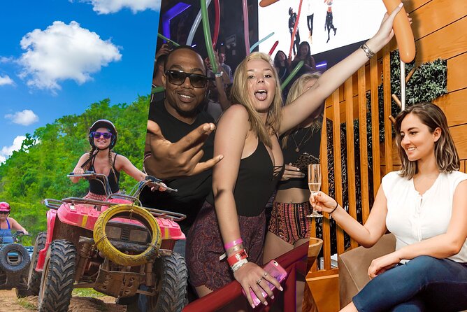 ATV Jungle Adventure, Nightclub & Airport Lounge Pass Combo - A busy Cancun package with three different moods