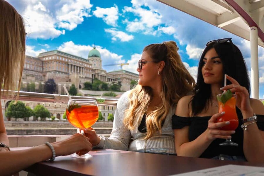 Budapest: Sunset Cocktail Cruise - What you see between Elizabeth Bridge and Margaret Bridge