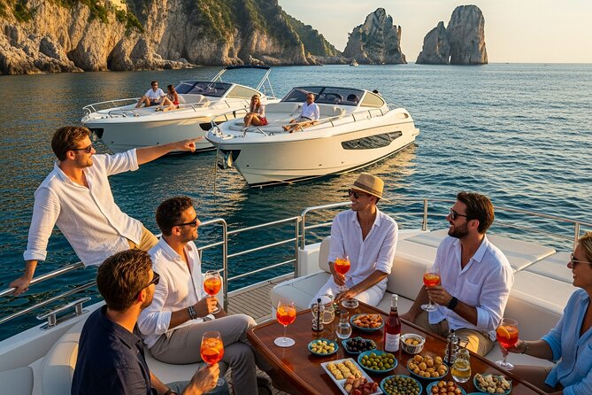 Capri in a Day: Boat Tour + City Visit + Free Bar + Brunch - More caves, then the Faraglioni