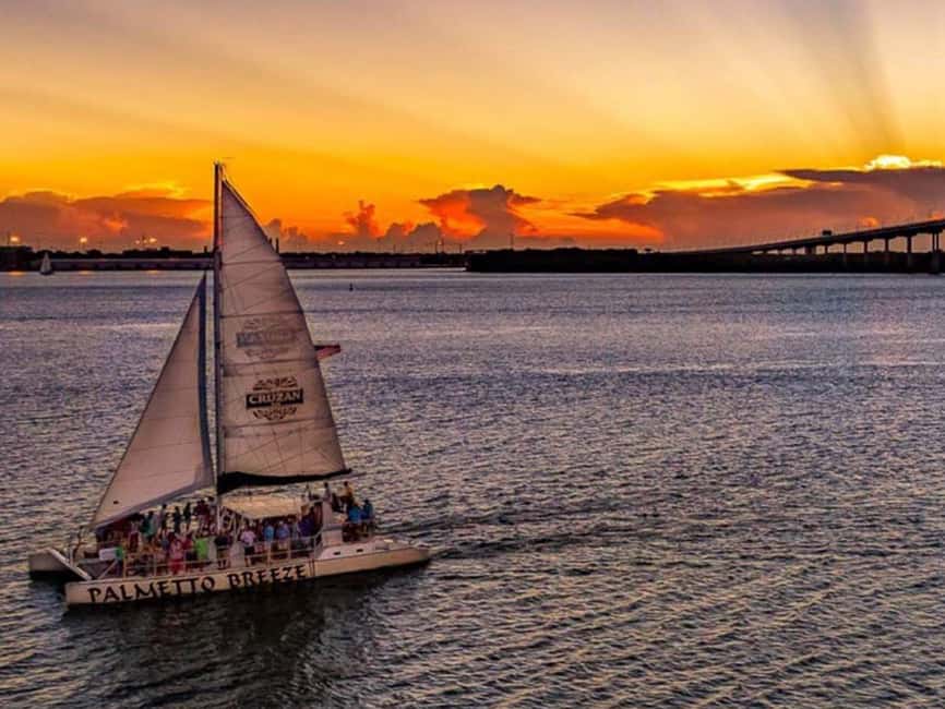 Charleston Harbor Sunset Cruise with Music & Onboard Bar - What the 55-Foot Palmetto Breeze Feels Like
