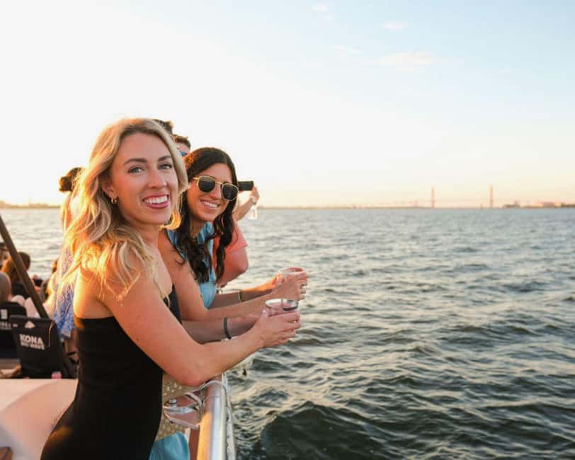 Charleston Harbor Sunset Cruise with Music & Onboard Bar - The First Stretch Across Charleston Harbor