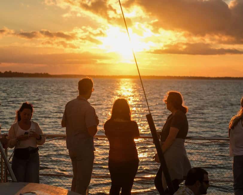 Charleston Harbor Sunset Cruise with Music & Onboard Bar - Downtown Charleston and the Ravenel Bridge