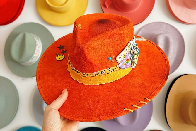 DIY Hat Bar Experience in Savannah - Choosing the wide-brim hat