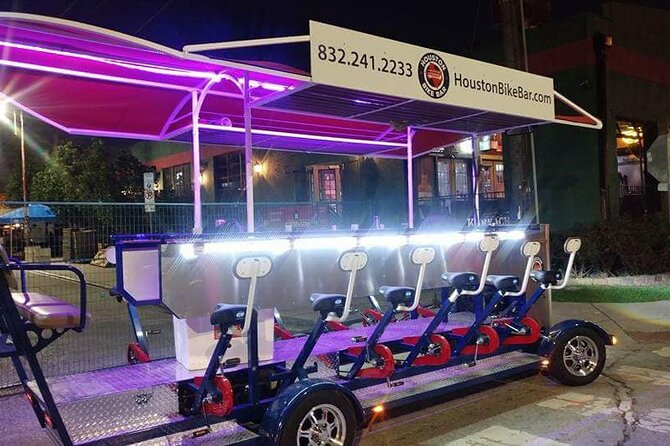 Houston Bike Bar 2 Hour Party Bike Tour in Houston - The party bike setup and group size