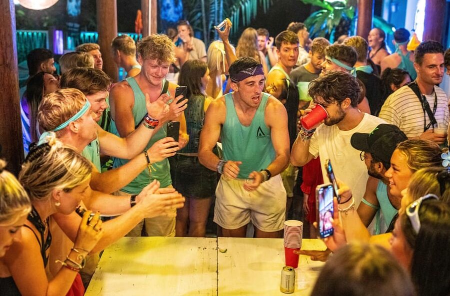 Krabi Pub Crawl - Join Nomads For The Best Night in Ao Nang! - The beach stop and the included Thai bucket