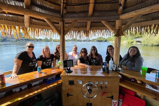 Lilo Floating Tiki Bar on the Ottawa River - Drinks, snacks, and the onboard mood