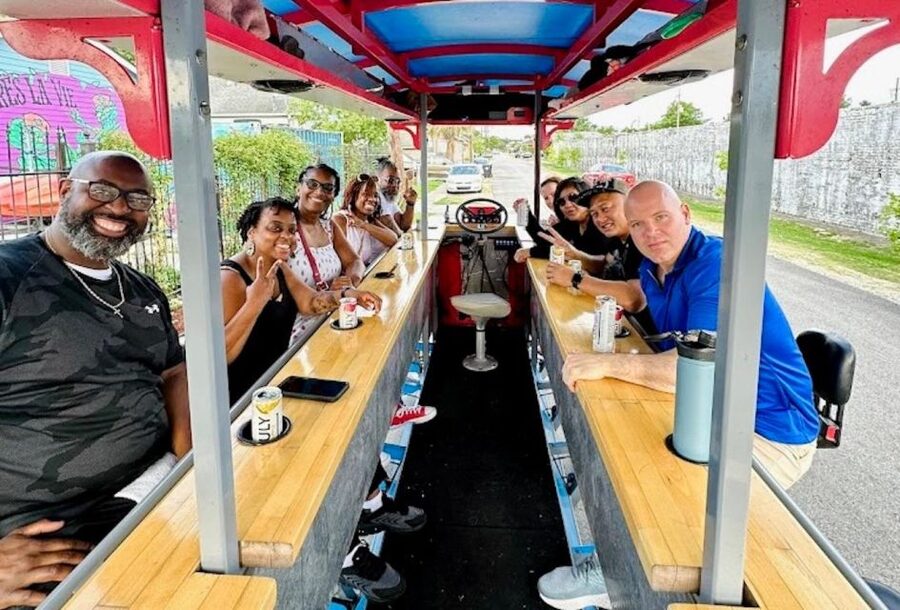 Mid-City Party Bike Bar Crawl - Climbing aboard the NOLA! Bike Bar