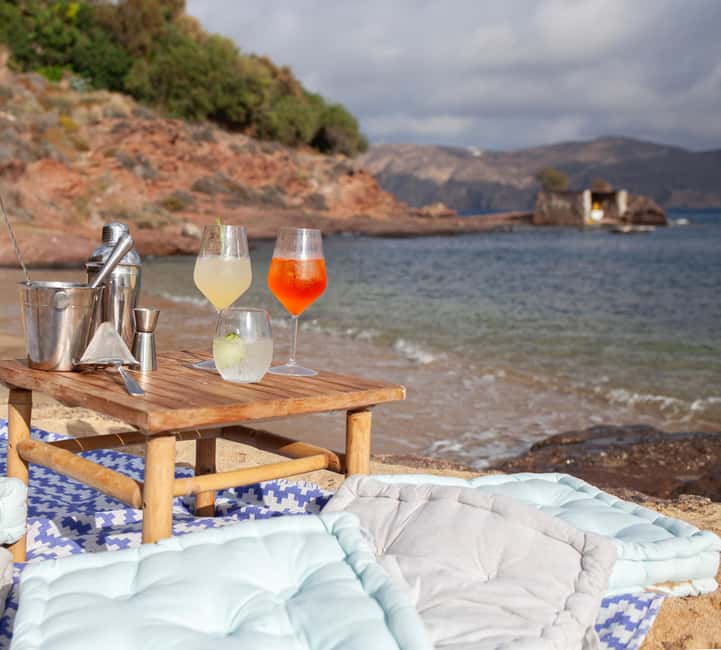 Mykonos: Cocktail Making Class on a Secluded Beach - Greek spirits on a quiet Mykonos shore