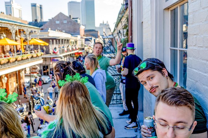 New Orleans Bourbon Street Bar Crawl w/ Shots & Souvenir Cup - Four Bourbon Street stops, with the mood changing by time