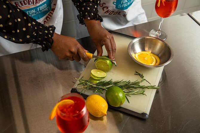 New Orleans Courtyard Cocktails: Happy Hour Mixology Class - Making New Orleans cocktails at 2:30 pm