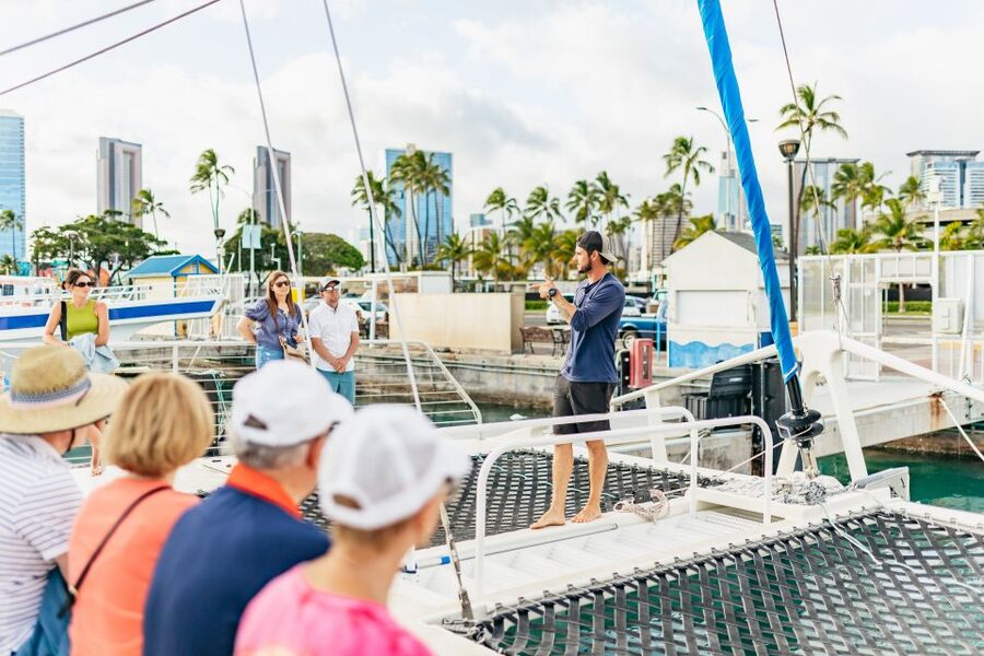 Oahu: Waikiki Sunset Catamaran Cocktail Cruise - Value at $99 per person