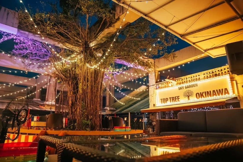 Okinawa:Sky BAR TOPTREE Nightclub Entry Ticket+Drink & VIP - Drinks, age checks, and the two package choices