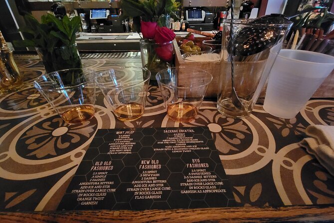 Old Fashioned Cocktail Class at General Horseplay in Key West - The first pour: learning what makes an Old Fashioned