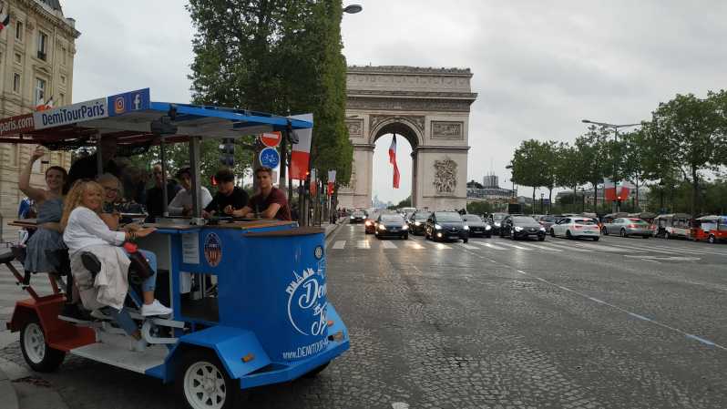 Paris: Beer Bike Bar With Drinks Included - A rolling bar beneath the Eiffel Tower
