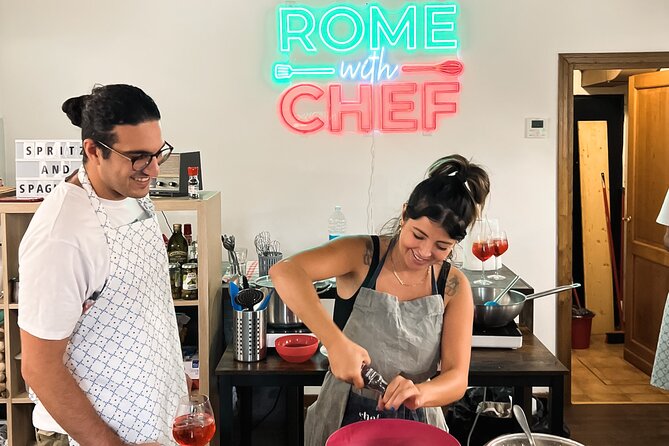 Pasta Cooking Class Near the Colosseum with 3 Spritz Cocktails - Carbonara or vegetarian cacio e pepe