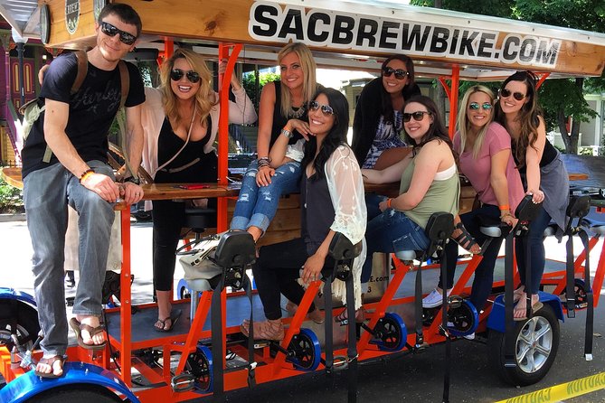 Pedal, Drink, and Bar hop through Sacramento on a 15 seat Beer Bike - Federalist Pizza and the open-air beer stop