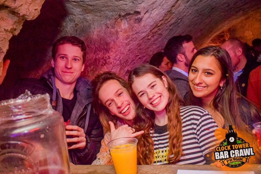 Prague: Clock Tower Bar Crawl ending at the BIGGEST CLUB - Starting downstairs at the Hangover Museum