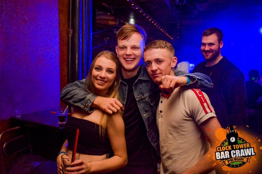 Prague: Clock Tower Bar Crawl ending at the BIGGEST CLUB - Welcome shots, cover fees, and the final club