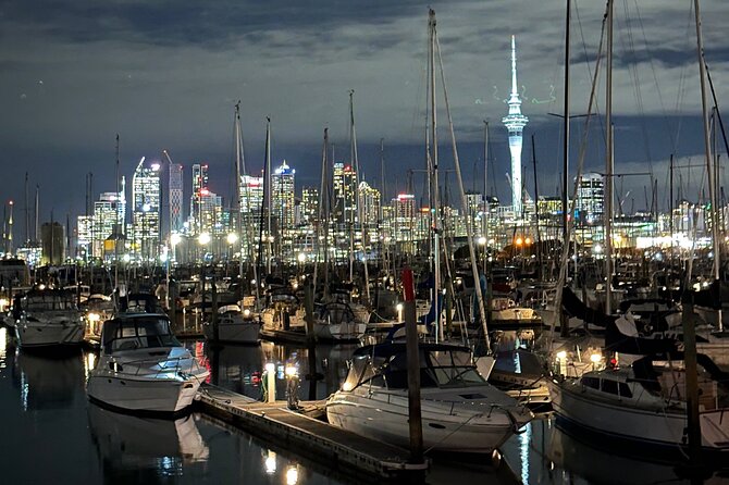Private Night Tour of Auckland, Sky Tower Bar, Bridge & Museum - Westhaven Marina and Auckland’s sailing identity