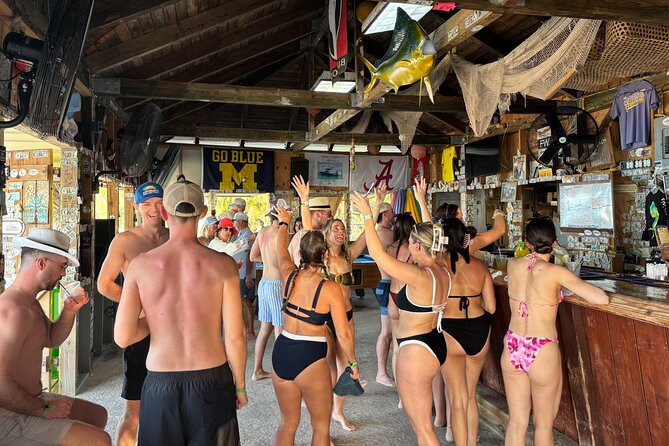 Rose Island Boat Party, Beach Getaway & Floating Bar - What the crew and onboard service add