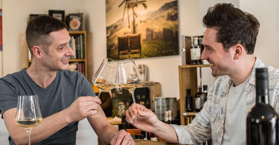 Salzburg: Guided Wine Tasting in a Hidden Wine Bar - Entering the shop and finding the tasting