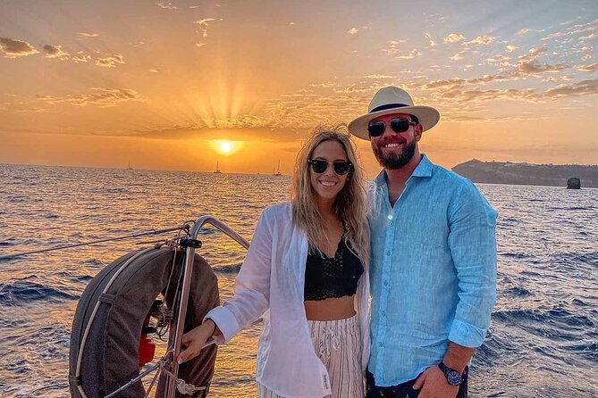 Santorini Catamaran Cruise with Greek Meal, Open-Bar and Sunset - The volcanic hot springs are the first real highlight