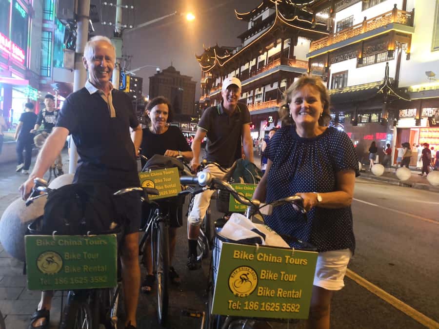 Shanghai: 4-Hour Nightlife Adventure & Tasting Bike Tour - Yu Garden night market and the old-city atmosphere