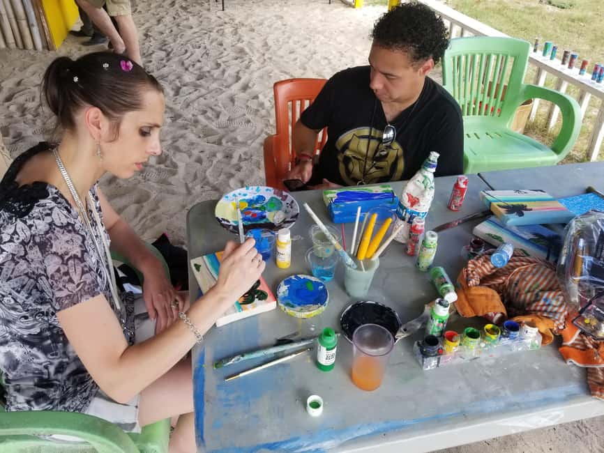 Sip & Paint with lunch on exciting Ffryes Tiki beach Bar - Should you book the Ffryes Beach painting day?
