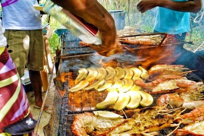 Speedboat Ile aux Cerfs + GRSE Waterfall, BBQ and Bar - The short stop at GRSE Waterfall