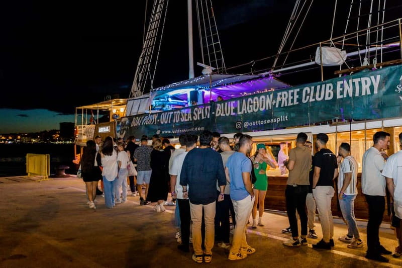 Split: Boat Crawl with Nightclub Access, Shots, & Boat Party - Starting at Jimmy Bar with drinking games