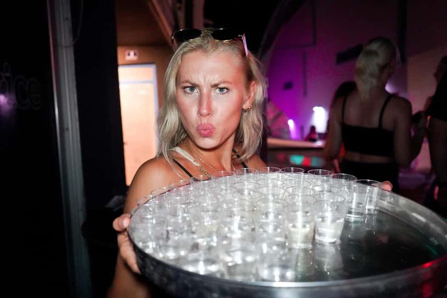 Split: Boat Crawl with Nightclub Access, Shots, & Boat Party - The night boat party with two bars and a live DJ
