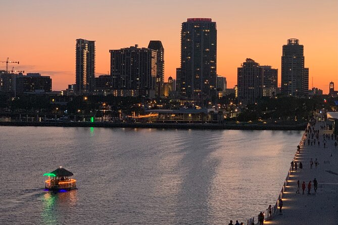 Tiki Boat - St. Pete Pier - The Only Authentic Floating Tiki Bar - Dolphins and other wildlife sightings