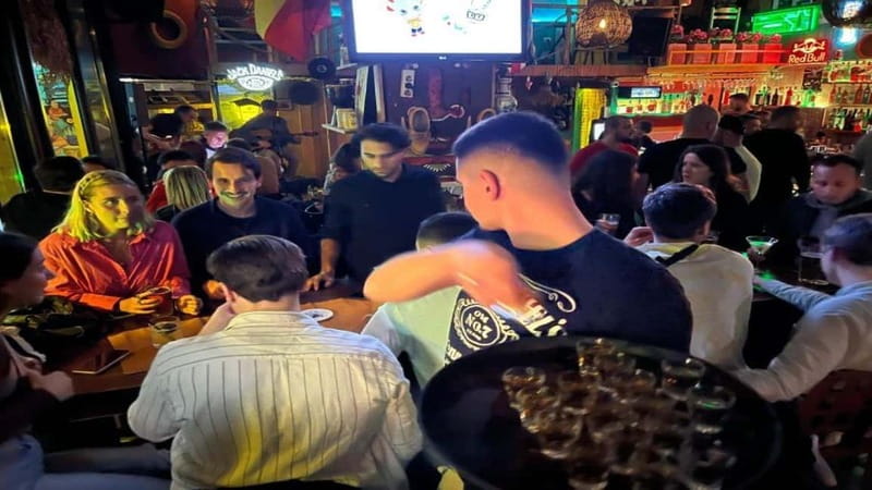 Tirana: Guided Bar Crawl with Welcome Shots - The first bar gives you time to talk