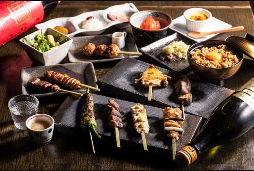 Tokyo: Izakaya Bar Experience at Kuuraku Ginza Reservation - The seven-skewer course adds the best balance