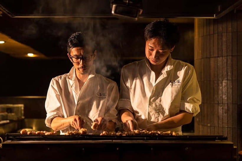 Tokyo: Izakaya Bar Experience at Kuuraku Ginza Reservation - The five-skewer course: a compact full meal