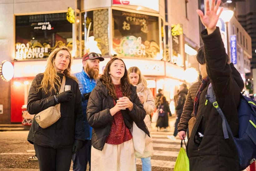 Tokyo: Shinjuku Nightlife & Secret Backstreets Walking Tour - Hanazono Shrine after dark