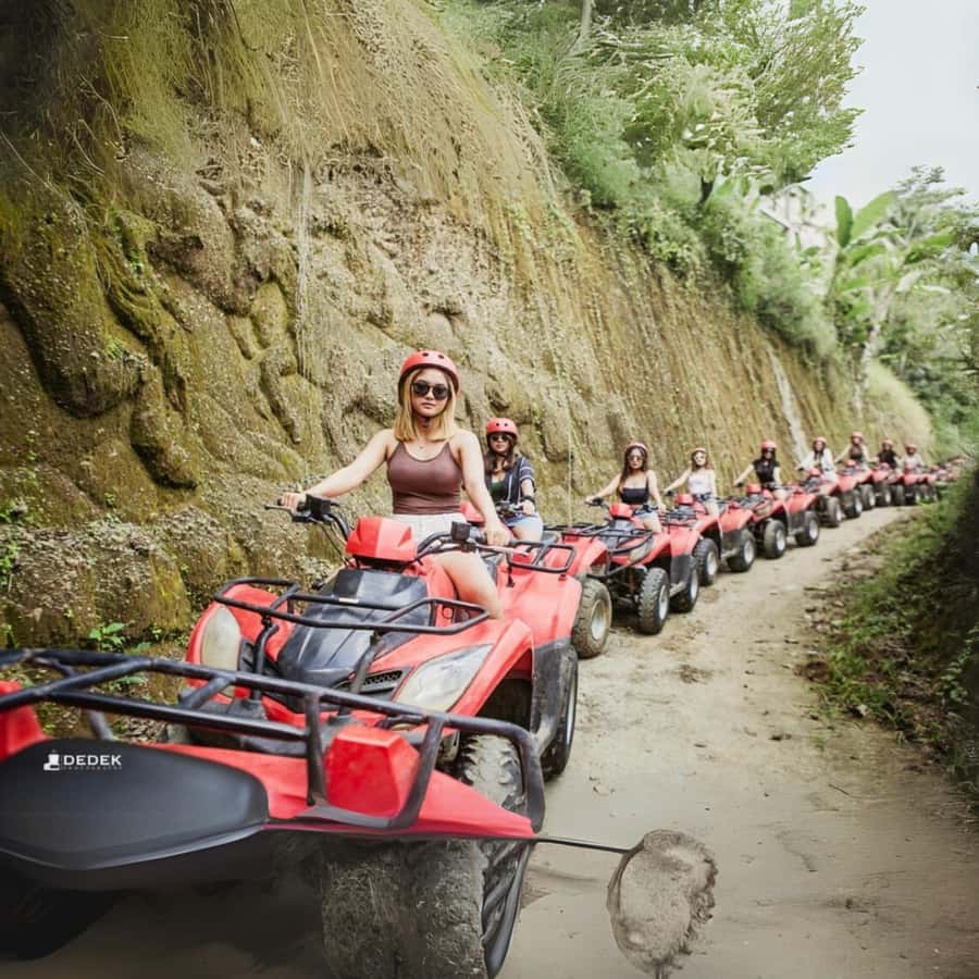 Ubud Bali ATV Alasan Adventure Gorila Cave & Cretya Pool Bar - The cave, river and mud sections