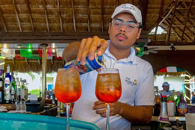 Unlimited Beach Break at The Famous Money Bar Cozumel - What your five hours at The Money Bar look like