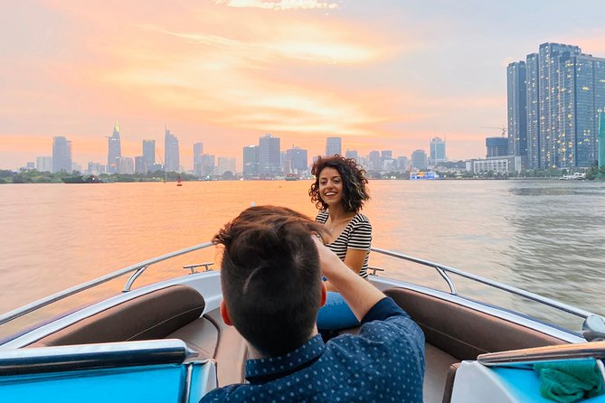VIP Tour in Saigon: Romantic Sunset Cocktail by SpeedBoat - A smooth ride along the Saigon River